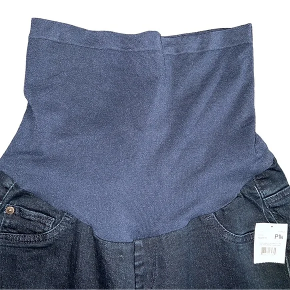 NWT Motherhood Maternity Indigo Blue Skinny Moulant Jeans - Size Petite Med 8/10 - Picture 8 of 12